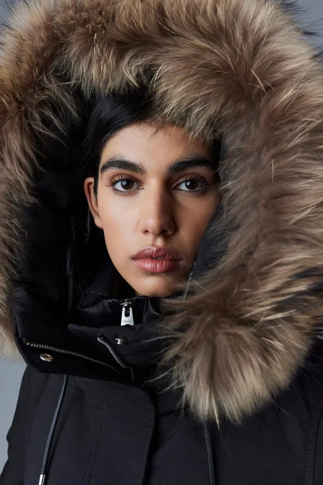 Downs and Jackets Women Mackage NEFIFZ Down Jacket With Removable Fur Trimmed Hood Cream Downs and Jackets Women Mackage NEFIFZ Down Jacket With Removable Fur Trimmed Hood Cream