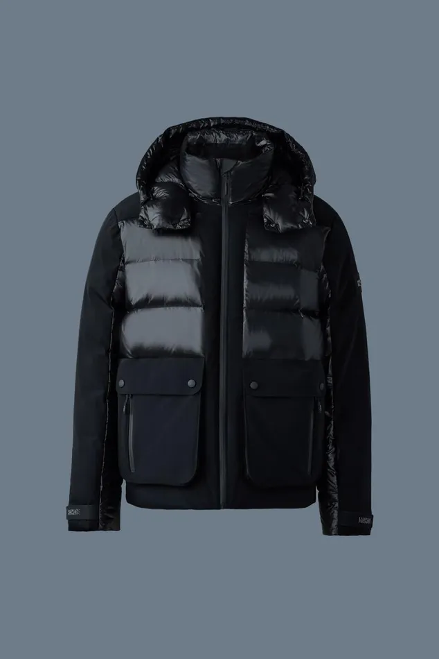 Downs and Parkas Men Mackage CODY Down Ski Jacket With Hood Blackwhite Downs and Parkas Men Mackage CODY Down Ski Jacket With Hood Blackwhite