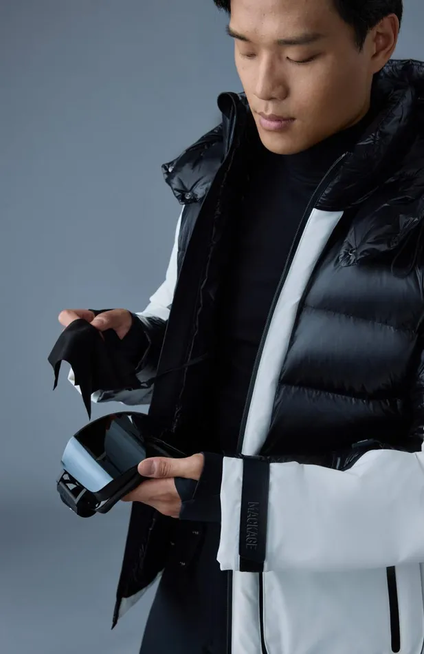Downs and Parkas Men Mackage CODY Down Ski Jacket With Hood Blackwhite Downs and Parkas Men Mackage CODY Down Ski Jacket With Hood Blackwhite
