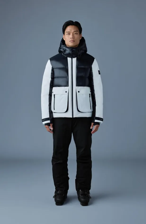 Downs and Parkas Men Mackage CODY Down Ski Jacket With Hood Blackwhite Downs and Parkas Men Mackage CODY Down Ski Jacket With Hood Blackwhite