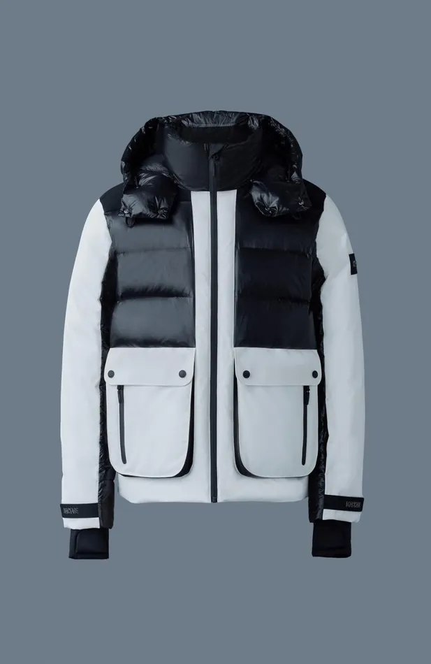 Downs and Parkas Men Mackage CODY Down Ski Jacket With Hood Blackwhite Downs and Parkas Men Mackage CODY Down Ski Jacket With Hood Blackwhite