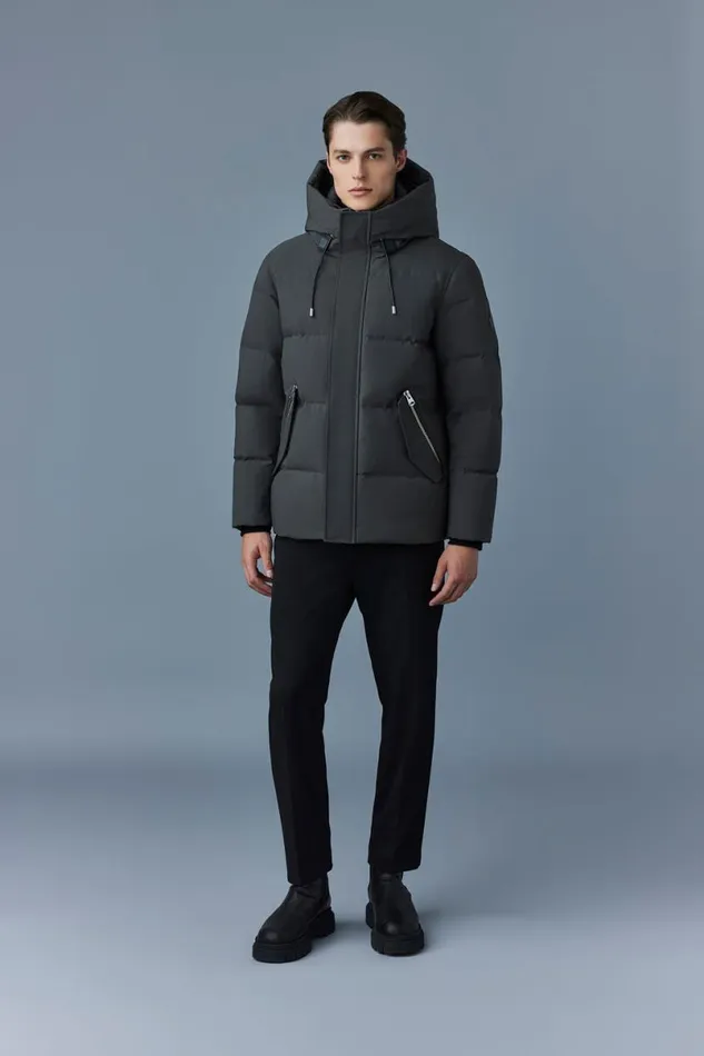 Downs and Parkas Men Mackage GRAYDON 2in1 Lustrous Light Down Jacket Black