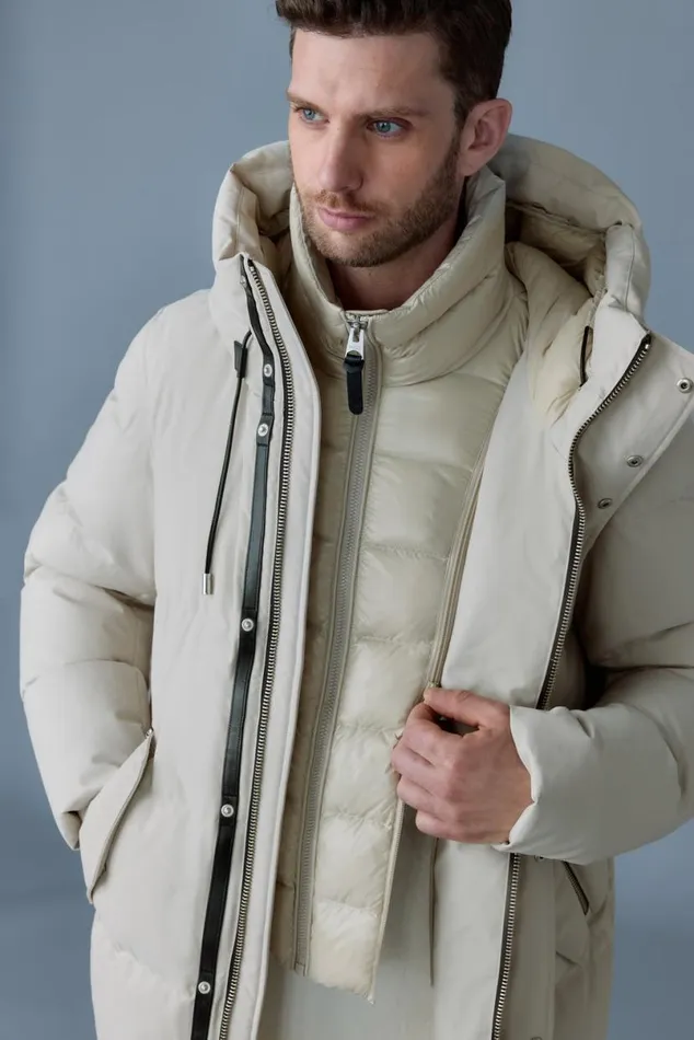 Downs and Parkas Men Mackage GRAYDON 2in1 Lustrous Light Down Jacket Black