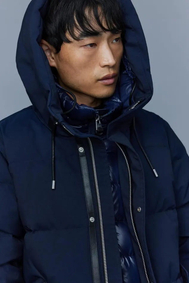 Downs and Parkas Men Mackage GRAYDON 2in1 Lustrous Light Down Jacket Black