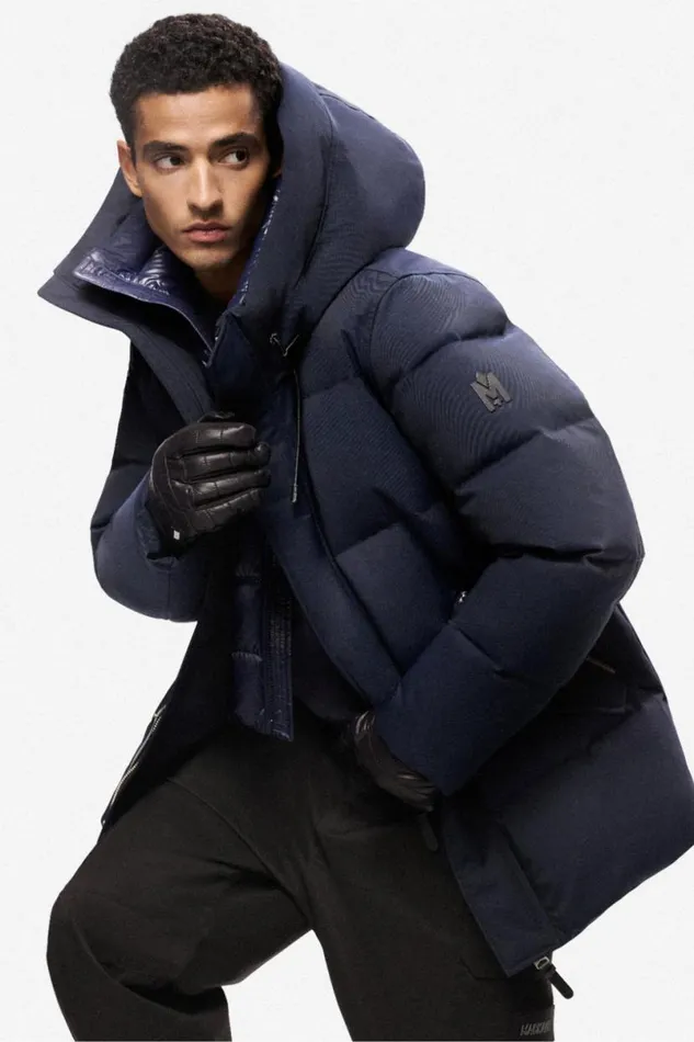 Downs and Parkas Men Mackage GRAYDON 2in1 Lustrous Light Down Jacket Black