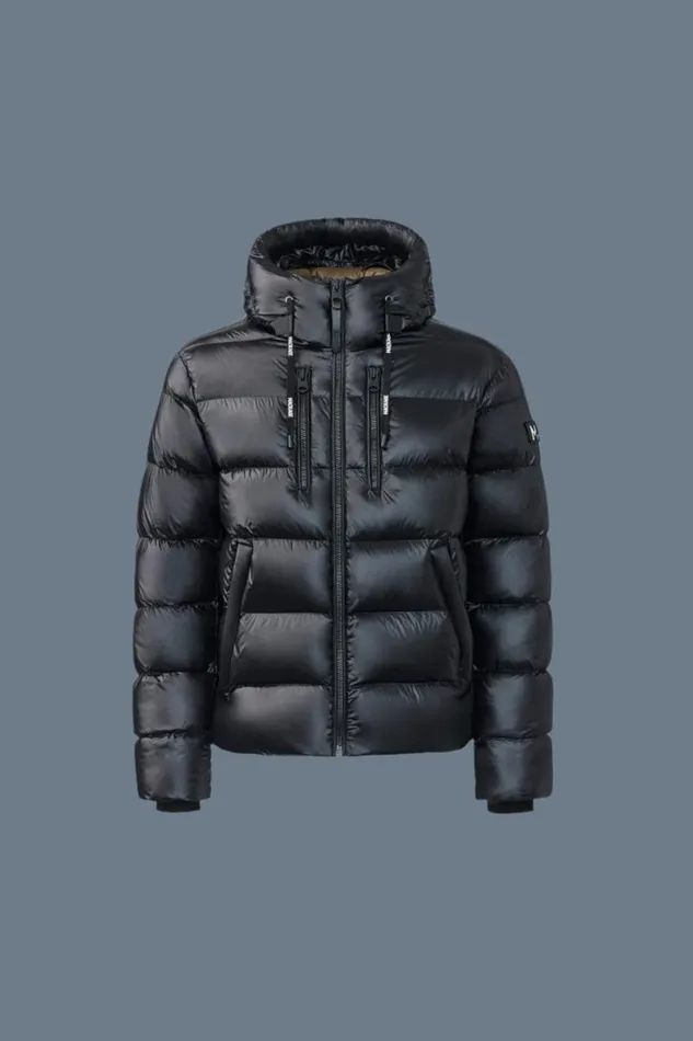 Downs and Parkas Men Mackage VICTOR Lustrous Light Down Jacket With Hood For Men Emerald Downs and Parkas Men Mackage VICTOR Lustrous Light Down Jacket With Hood For Men Emerald