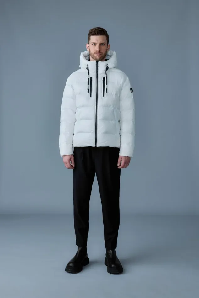 Downs and Parkas Men Mackage VICTOR Lustrous Light Down Jacket With Hood For Men Emerald Downs and Parkas Men Mackage VICTOR Lustrous Light Down Jacket With Hood For Men Emerald