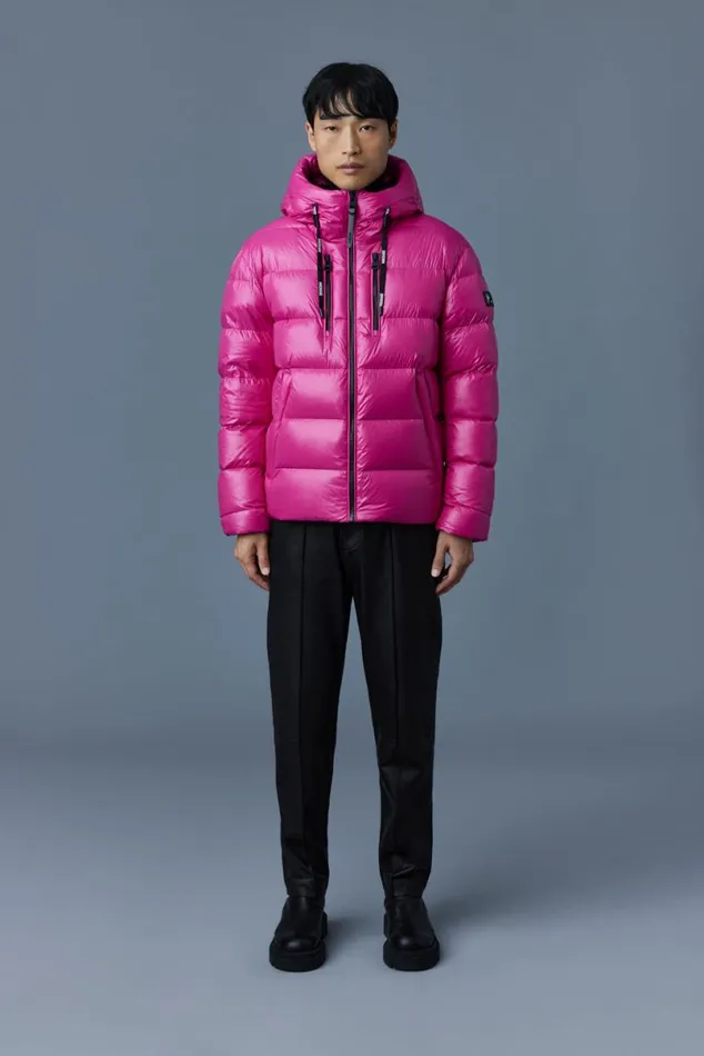 Downs and Parkas Men Mackage VICTOR Lustrous Light Down Jacket With Hood For Men Emerald Downs and Parkas Men Mackage VICTOR Lustrous Light Down Jacket With Hood For Men Emerald