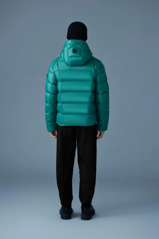 Downs and Parkas Men Mackage VICTOR Lustrous Light Down Jacket With Hood For Men Emerald Downs and Parkas Men Mackage VICTOR Lustrous Light Down Jacket With Hood For Men Emerald
