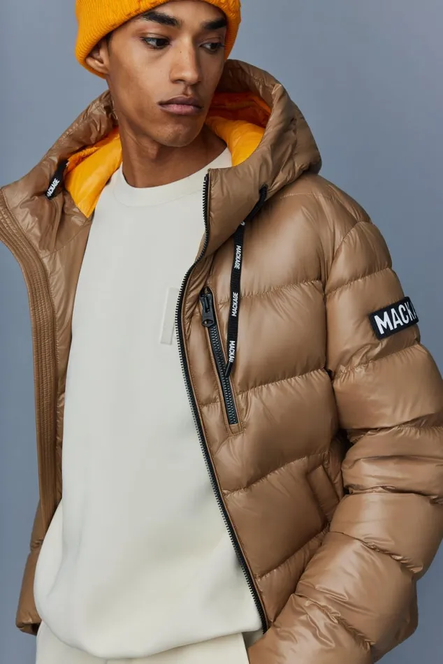 Downs and Parkas Men Mackage VICTOR Lustrous Light Down Jacket With Hood For Men Emerald Downs and Parkas Men Mackage VICTOR Lustrous Light Down Jacket With Hood For Men Emerald