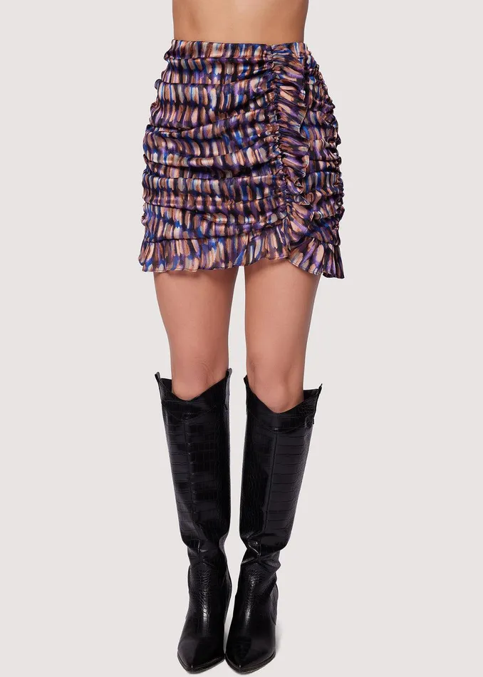 Dream Light Mini Skirt Purpleblack Women Lost Wander Skirts