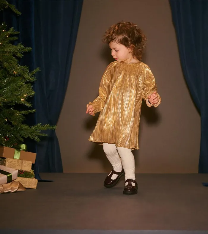 Dresses Baby and Toddler Hatley Baby and Toddler Gold Metallic Special Dress