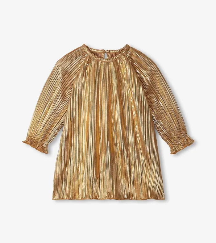 Dresses Baby and Toddler Hatley Baby and Toddler Gold Metallic Special Dress