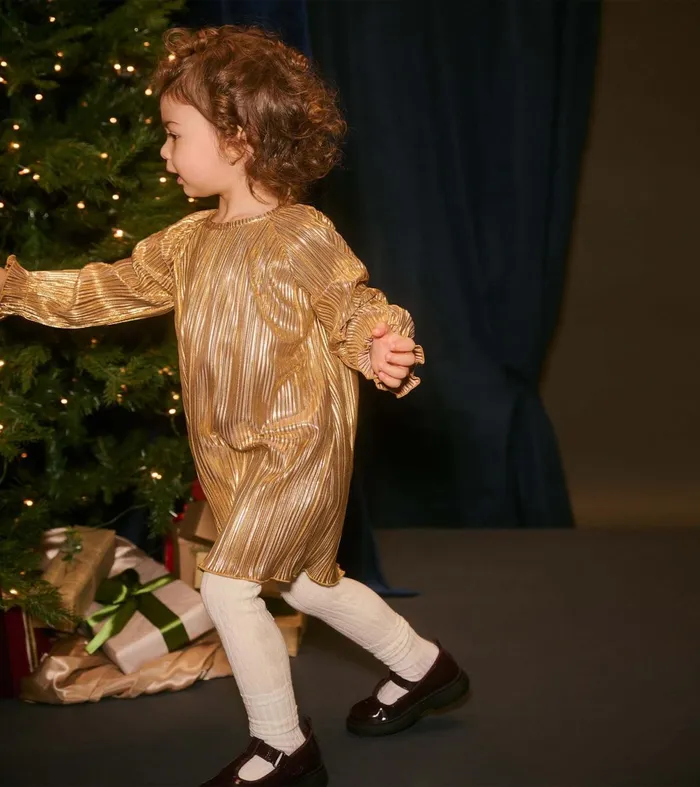 Dresses Baby and Toddler Hatley Baby and Toddler Gold Metallic Special Dress