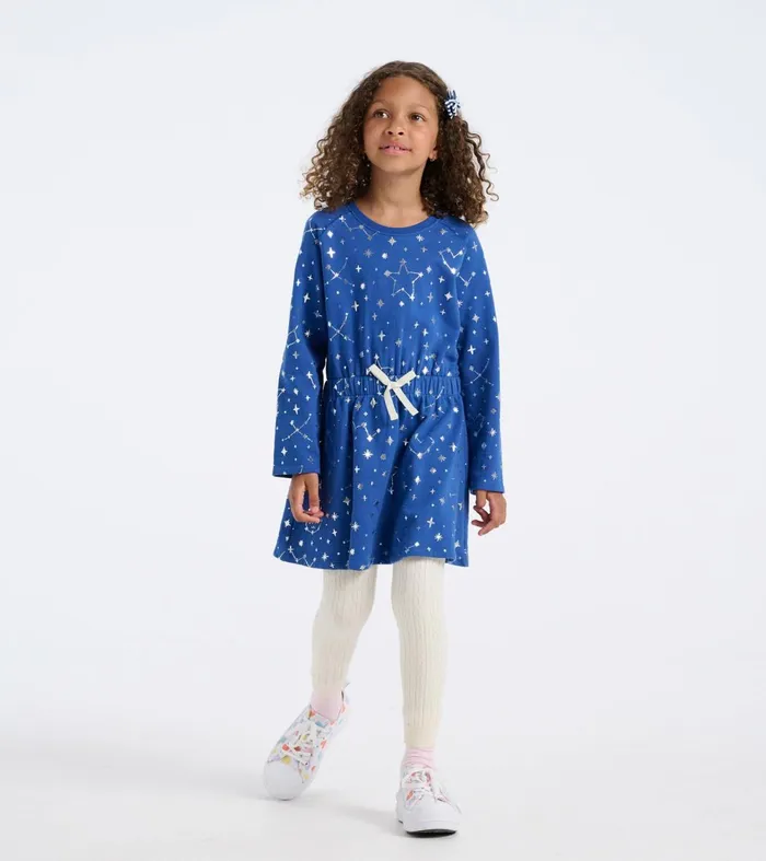 Dresses Girls Hatley Girls Constellations Waist Terry Dress