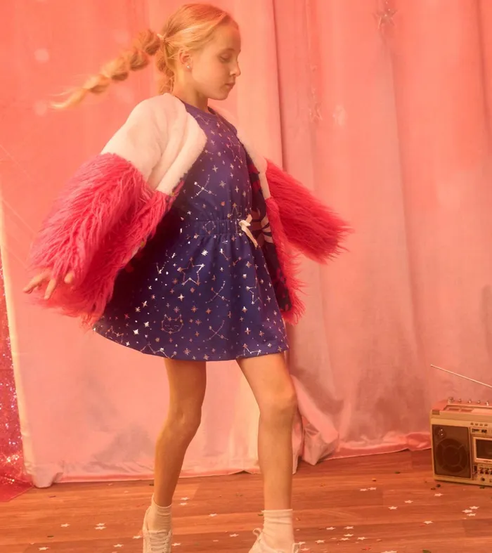Dresses Girls Hatley Girls Constellations Waist Terry Dress