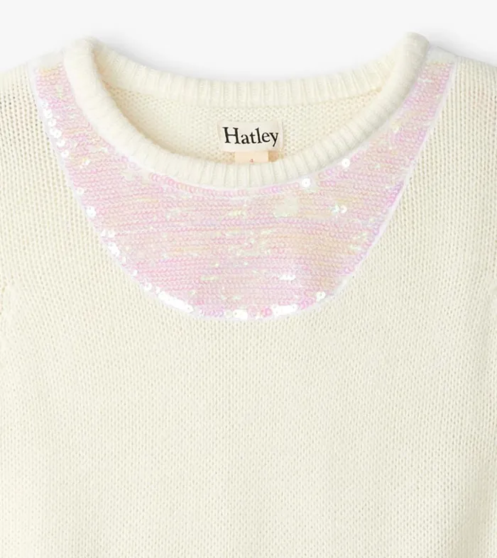 Dresses Girls Hatley Girls Rose Violet Sweater Dress