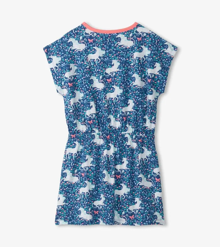 Dresses Girls Hatley Girls Unicorn Garden Relaxed Dress