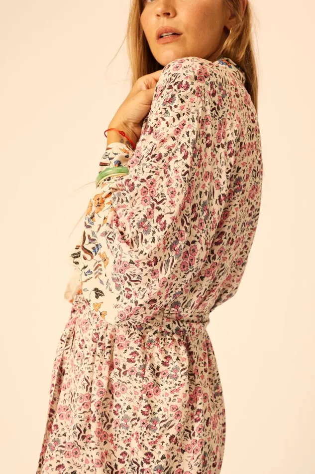 Dresses Shop Natalie Martin DIANE SHORT ROBE Petite Fleur Rose