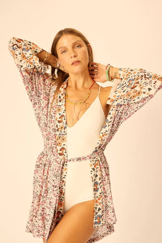 Dresses Shop Natalie Martin DIANE SHORT ROBE Petite Fleur Rose