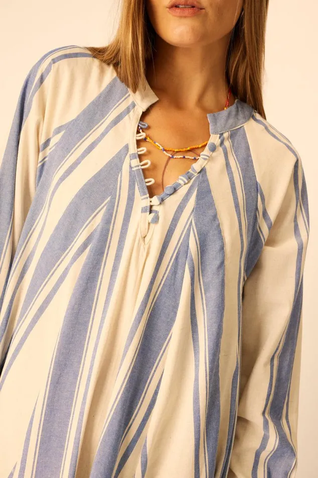 Dresses Shop Natalie Martin FIORE MAXI French Stripe Blue
