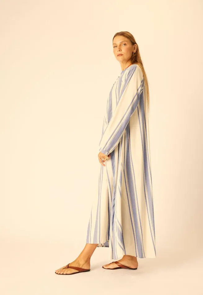 Dresses Shop Natalie Martin FIORE MAXI French Stripe Blue
