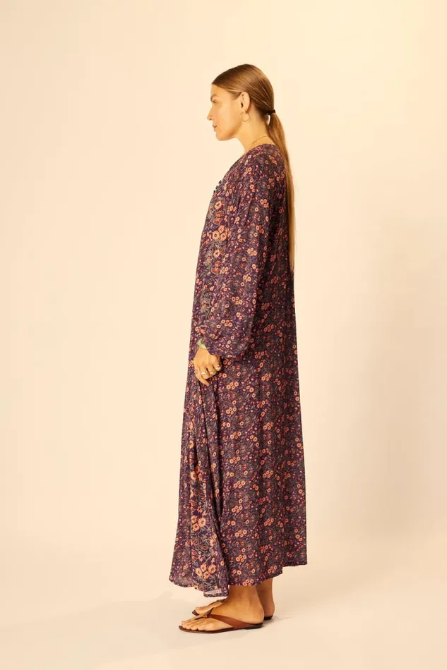 Dresses Shop Natalie Martin FIORE MAXI Petite Fleur Aubergine