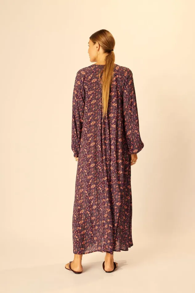Dresses Shop Natalie Martin FIORE MAXI Petite Fleur Aubergine