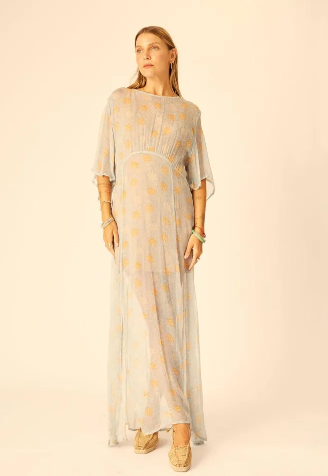 Dresses Shop Natalie Martin LILY DRESS Snowflake Tangerine