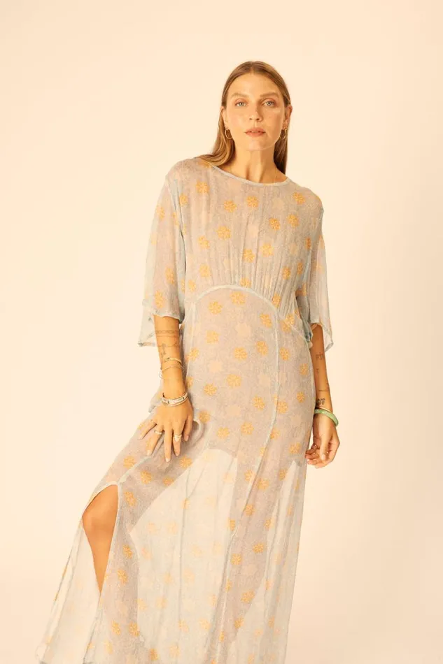 Dresses Shop Natalie Martin LILY DRESS Snowflake Tangerine