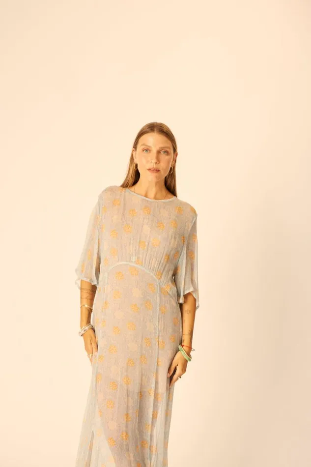 Dresses Shop Natalie Martin LILY DRESS Snowflake Tangerine