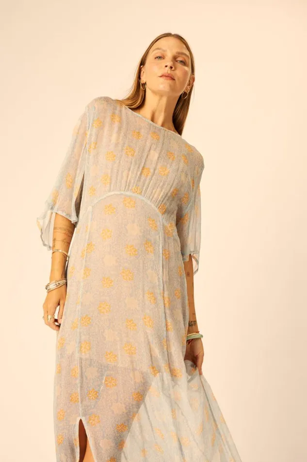 Dresses Shop Natalie Martin LILY DRESS Snowflake Tangerine