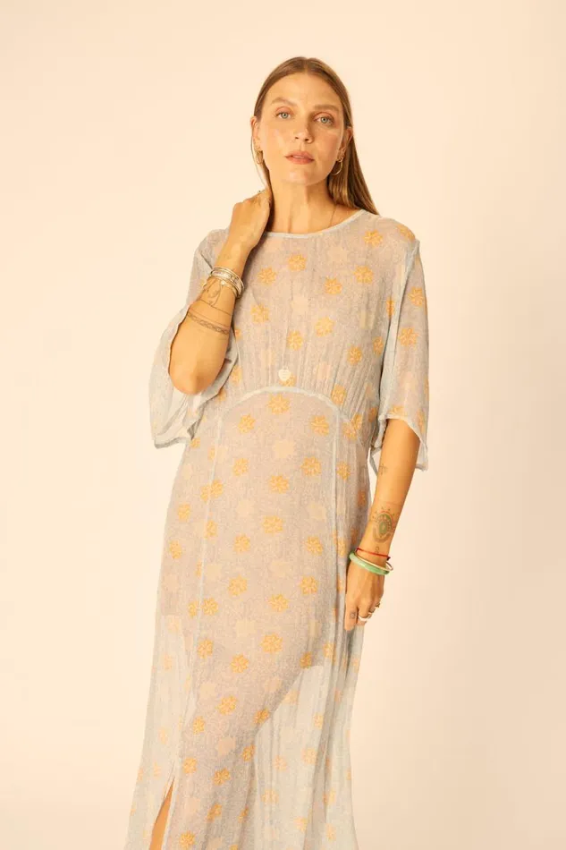 Dresses Shop Natalie Martin LILY DRESS Snowflake Tangerine