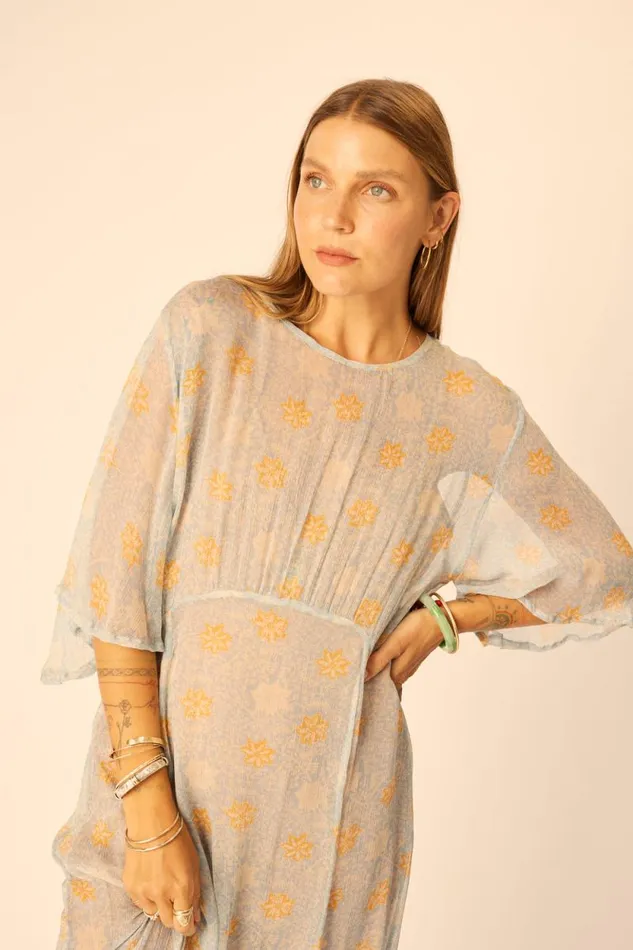 Dresses Shop Natalie Martin LILY DRESS Snowflake Tangerine