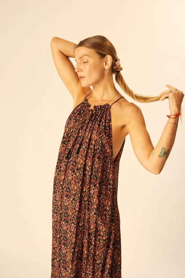 Dresses Shop Natalie Martin MARLIEN DRESS Petite Fleur Noire