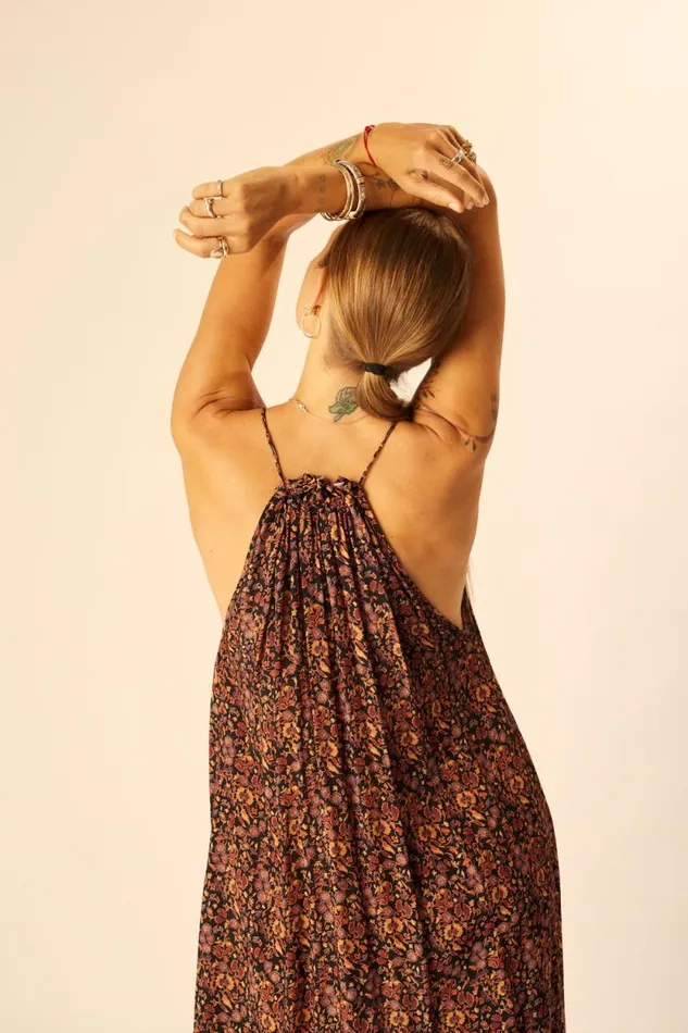 Dresses Shop Natalie Martin MARLIEN DRESS Petite Fleur Noire