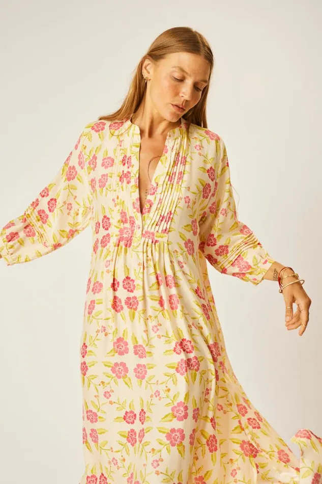 Dresses Shop Natalie Martin SAMMIE MAXI Prairie Dusty Crimson