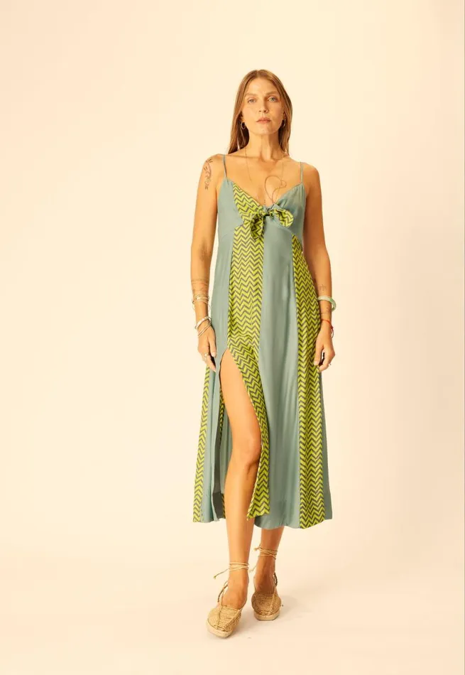 Dresses Shop Natalie Martin SOPHIE DRESS Block Zigzag Noire