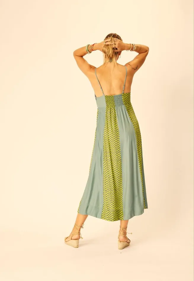 Dresses Shop Natalie Martin SOPHIE DRESS Block Zigzag Noire