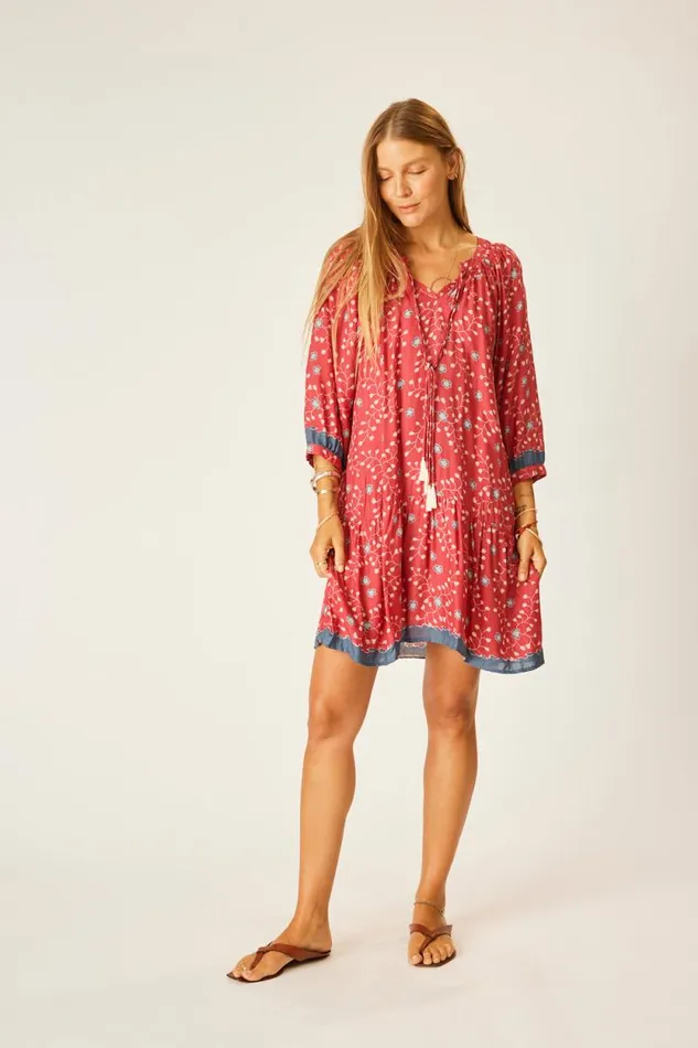 Dresses Shop Natalie Martin STEVIE DRESS Pinwheel Barn Red