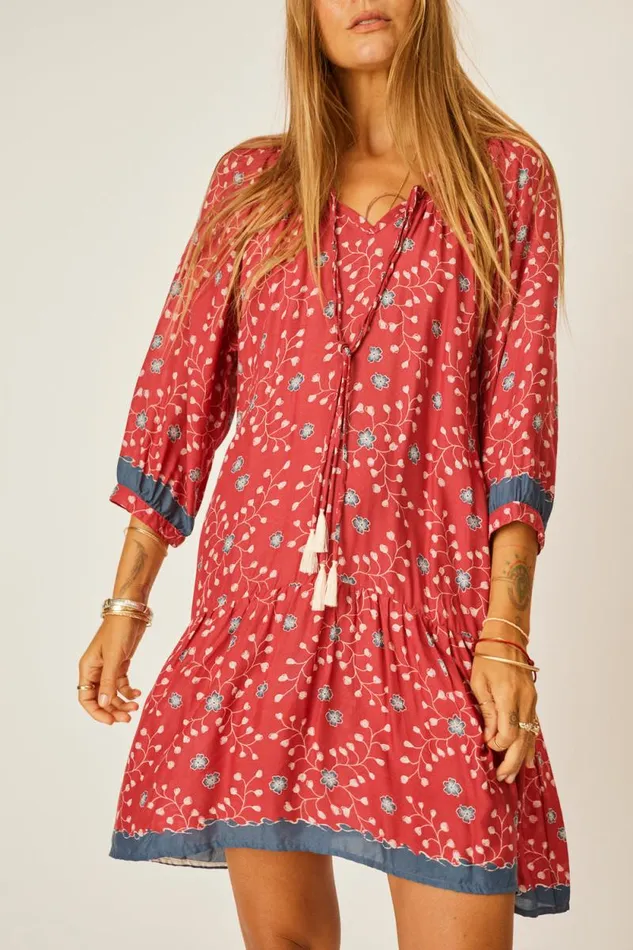 Dresses Shop Natalie Martin STEVIE DRESS Pinwheel Barn Red