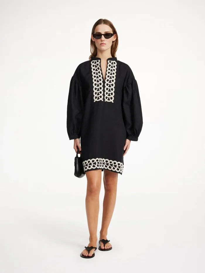 Dresses Women By Malene Birger Limonna Linen Midi Dress Black