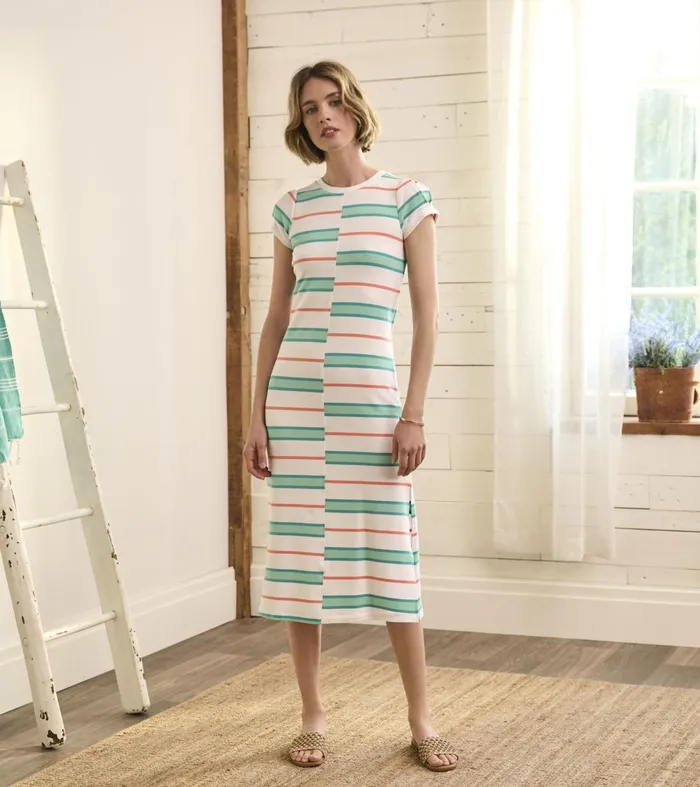 Dresses Women Hatley Sierra Midi Dress 8211 Seaside Stripes