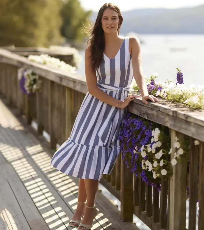 Dresses Women Hatley Sydney Midi Dress 8211 Summer Stripes