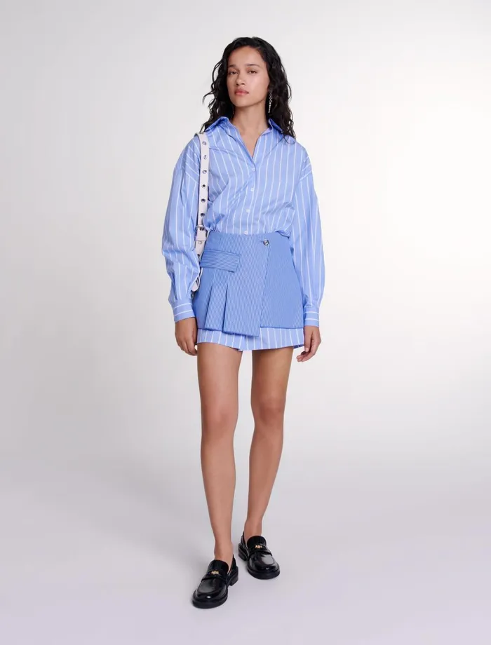 Dresses Women Maje 2In1 Striped Dress Blue And White Stripe