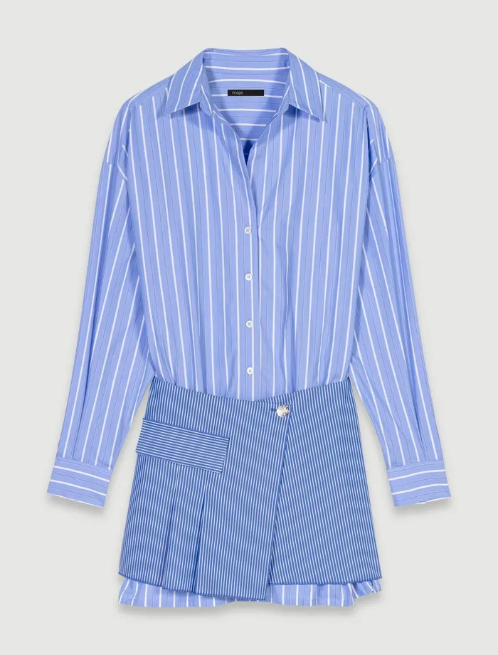 Dresses Women Maje 2In1 Striped Dress Blue And White Stripe