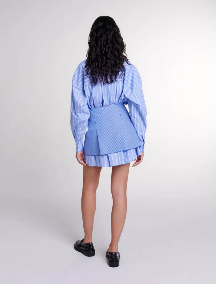 Dresses Women Maje 2In1 Striped Dress Blue And White Stripe