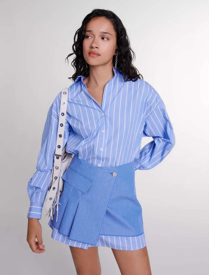 Dresses Women Maje 2In1 Striped Dress Blue And White Stripe