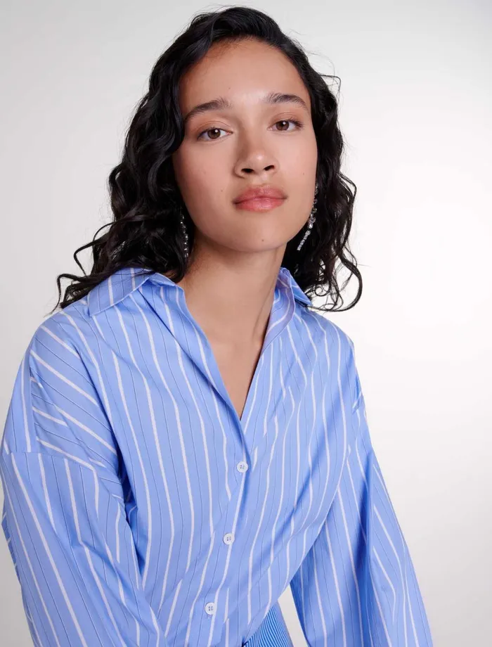 Dresses Women Maje 2In1 Striped Dress Blue And White Stripe