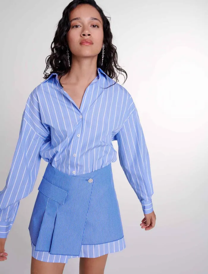 Dresses Women Maje 2In1 Striped Dress Blue And White Stripe